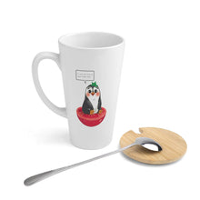 Lade das Bild in den Galerie-Viewer, Konischer Becher mit Bambusdeckel und Edelstahl Löffel individueller Druck selbst gestalten und bedrucken mit Ihren Fotos / Bildern oder Text