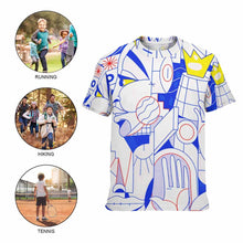 Lade das Bild in den Galerie-Viewer, Multi-Image-Design Kurzarm T-Shirt TSHIRT Mesh - Mädchen / Jungen - selbst gestalten und bedrucken
