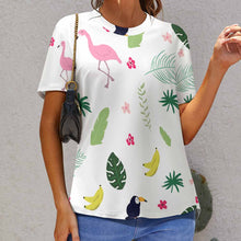 Lade das Bild in den Galerie-Viewer, Kurzarm T-Shirt Volldruck-T-Shirts TSHIRT Rundhalsshirt NT für Damen Frauen mit Foto Muster Text selbst gestalten und bedrucken