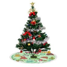 Lade das Bild in den Galerie-Viewer, Kurzer Plüsch Weihnachtsbaumrock Weihnachtsbaumdecke mit Troddel 30"×30" 36"×36" 48"×48" selbst gestalten und bedrucken