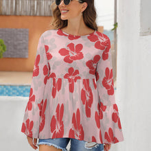 Lade das Bild in den Galerie-Viewer, Langarmbluse Druckbluse Schlupfbluse PL für Damen Frauen mit Foto Muster Text selbst gestalten und bedrucken