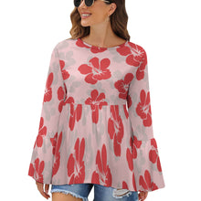 Lade das Bild in den Galerie-Viewer, Langarmbluse Druckbluse Schlupfbluse PL für Damen Frauen mit Foto Muster Text selbst gestalten und bedrucken