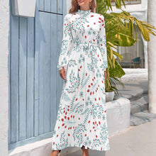 Lade das Bild in den Galerie-Viewer, Langarmkleid Kleid mit langen Ärmeln XQ für Damen Frauen selbst gestalten und bedrucken
