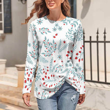 Lade das Bild in den Galerie-Viewer, Langarmshirt Rundhalsshirt Voll-Druck HL für Damen Frauen mit Foto Muster Text selbst gestalten und bedrucken