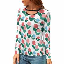 Lade das Bild in den Galerie-Viewer, Langarmshirt mit Rundhals NZ051 für Damen Frauen mit Foto selbst gestalten und bedrucken