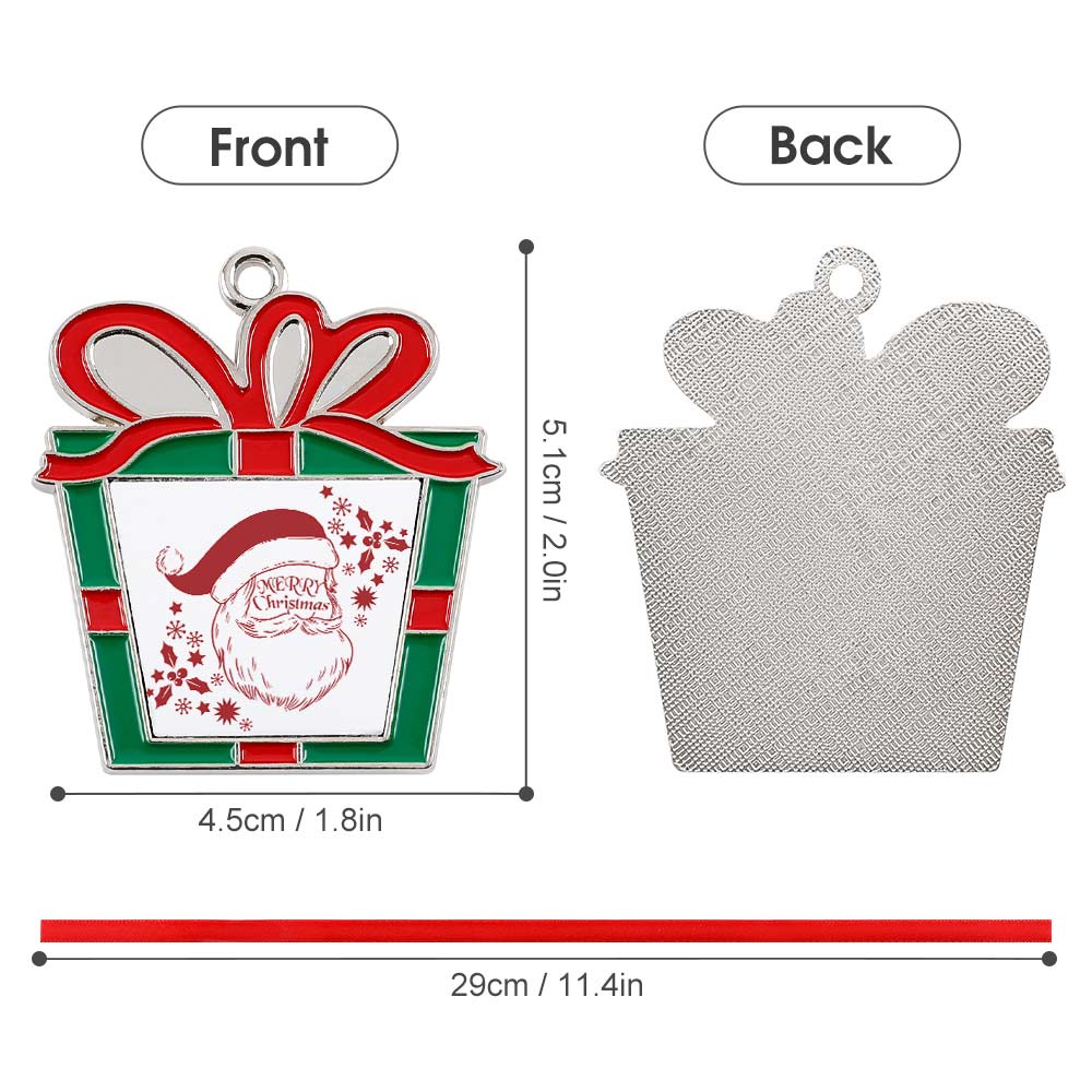 Legierung Metall Weihnachtsanhänger mit Fotos Muster Text Logo selbst gestalten und bedrucken