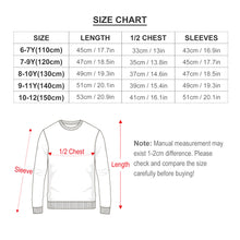 Lade das Bild in den Galerie-Viewer, Langarm Sweatshirt Pullover mit Rundhalsausschnitt für Kinder Mädchen Jungen mit Foto Text selbst gestalten und bedrucken