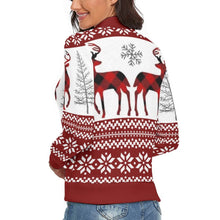 Lade das Bild in den Galerie-Viewer, Damen MY02 Sweatshirt Pullover mit tiefem V-Ausschnitt mit Fotos Logos selbst gestalten und bedrucken