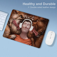 Lade das Bild in den Galerie-Viewer, 20,5 x 25,5cm Mauspad aus Leder mit Foto Text selbst gestalten und bedrucken