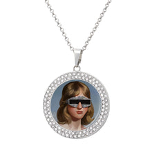 Lade das Bild in den Galerie-Viewer, Mehrfarbige Diamantkette Halskette mit Anhänger selbst gestalten und bedrucken
