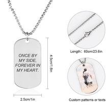 Lade das Bild in den Galerie-Viewer, Memory-ID-Halskette für Bildgravur und Text Wunschgravur mit Foto Text selbst gestalten und bedrucken