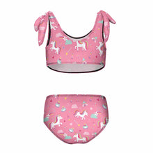 Lade das Bild in den Galerie-Viewer, Modischer Badeanzug mit Träger Kinder NT022 Bademode Mädchen online mit Foto selbst gestalten und bedrucken