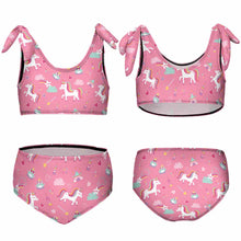 Lade das Bild in den Galerie-Viewer, Modischer Badeanzug mit Träger Kinder NT022 Bademode Mädchen online mit Foto selbst gestalten und bedrucken