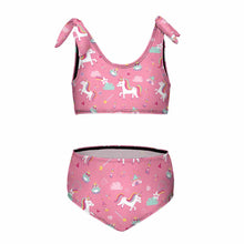 Lade das Bild in den Galerie-Viewer, Modischer Badeanzug mit Träger Kinder NT022 Bademode Mädchen online mit Foto selbst gestalten und bedrucken