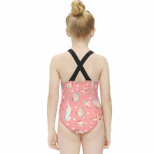 Lade das Bild in den Galerie-Viewer, Modischer einteiliger Badeanzug NT018 für Mädchen selbst gestalten und bedrucken