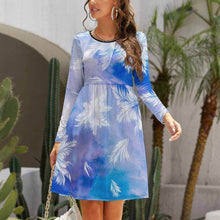 Lade das Bild in den Galerie-Viewer, Modisches Langarmkleid mit zeitlosen Fashion-Design mit zwei Seitentaschen NZ036 - Damen / Frauen - selbst gestalten und bedrucken