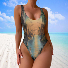 Lade das Bild in den Galerie-Viewer, Multi-Image-Design 2023 NEW Badeanzug LT3214 Damen 1-St mit Fotos Muster Text Logo selbst gestalten und bedrucken