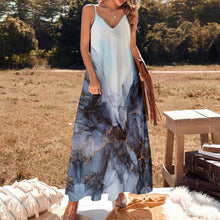 Lade das Bild in den Galerie-Viewer, Multi-Image-Design Allover-Druck Damen / Frauen Maxikleid Kleid lang mit verstellbarem Träger BDQ selbst gestalten und bedrucken