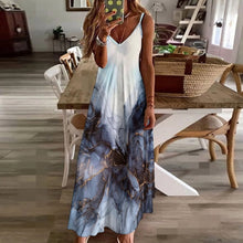 Lade das Bild in den Galerie-Viewer, Multi-Image-Design Allover-Druck Damen / Frauen Maxikleid Kleid lang mit verstellbarem Träger BDQ selbst gestalten und bedrucken