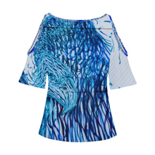 Lade das Bild in den Galerie-Viewer, Multi-Image-Design Allover-Druck Große Größen Sexy Schulterfreie TShirt Off Shoulder T-Shirt AVT Damen / Frauen selbst gestalten und bedrucken