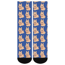 Lade das Bild in den Galerie-Viewer, Multi-Image-Design Socken lang Damen Herren mit Ihrem Design Motiv und Foto selbst gestalten und bedrucken (Zehen und Fersen schwarz)