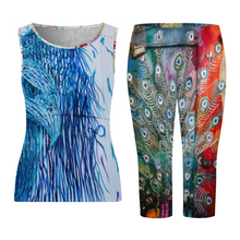 Lade das Bild in den Galerie-Viewer, Multi-Image-Design Sportanzug 2-tlg Tank Top & Leggings Trainingsanzug Allover-Druck für Damen / Frauen PTZ mit Fotos Muster Text Logo selbst gestalten und bedrucken