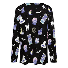 Lade das Bild in den Galerie-Viewer, Multi-Image-Druck Allover Print Damen lockeres Langarmshirt Shirtbluse TLREV2 mit V-Ausschnitt mit Fotos Muster Text Logo selbst gestalten und bedrucken