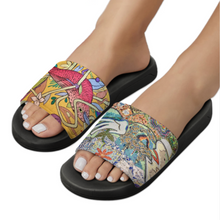Lade das Bild in den Galerie-Viewer, Multi-Image-Druck Badeschuhe Herren Damen PVC Hausschuhe Slippers Flip Flops Pantolette mit Fotos Muster Text Logo selbst gestalten und bedrucken