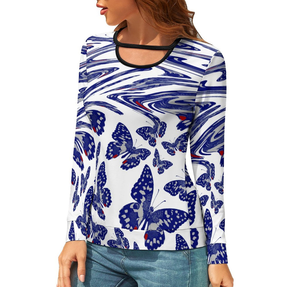 Fisoew Langarmshirt Damen – Bequeme Tunika Mit V-Ausschnitt Für Herbst Und Winter