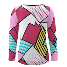 Lade das Bild in den Galerie-Viewer, Multi-Image-Druck Damen / Frauen CASUAL Langarmshirt Raglanshirt NZ151 mit Fotos Muster Text Logo selbst gestalten und bedrucken