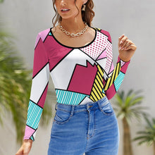 Lade das Bild in den Galerie-Viewer, Multi-Image-Druck Damen / Frauen CASUAL Langarmshirt Raglanshirt NZ151 mit Fotos Muster Text Logo selbst gestalten und bedrucken