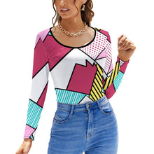 Lade das Bild in den Galerie-Viewer, Multi-Image-Druck Damen / Frauen CASUAL Langarmshirt Raglanshirt NZ151 mit Fotos Muster Text Logo selbst gestalten und bedrucken