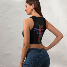 Lade das Bild in den Galerie-Viewer, Multi-Image-Druck Damen / Frauen Crop Top NZ107 mit Racerback und breite Träger mit Fotos Muster Text Logo selbst gestalten und bedrucken