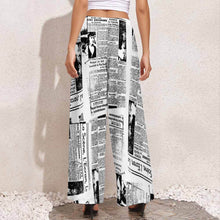 Lade das Bild in den Galerie-Viewer, Multi-Image-Druck Damen / Frauen Frühling- / Sommer Hose mit weitem Bein Stretch-Hose mit Foto Text Muster selbst gestalten und bedrucken