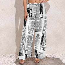 Lade das Bild in den Galerie-Viewer, Multi-Image-Druck Damen / Frauen Frühling- / Sommer Hose mit weitem Bein Stretch-Hose mit Foto Text Muster selbst gestalten und bedrucken