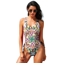 Lade das Bild in den Galerie-Viewer, Multi-Image-Druck Damen / Frauen One-piece Swimsuit Badeanzug LT3155 mit Fotos Muster Text Logo selbst gestalten und bedrucken