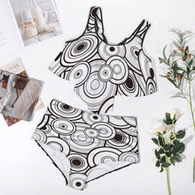 Lade das Bild in den Galerie-Viewer, Multi-Image-Druck Damen / Frauen Push-UP Bikinis Set mit Highwaist-Bikini-Hose FT5095 mit Fotos Muster Text Logo selbst gestalten und bedrucken