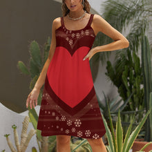 Lade das Bild in den Galerie-Viewer, Multi-Image-Druck Damen / Frauen Strandkleid Maxikleid Spaghettikleid AQ mit Fotos Muster Text Logo selbst gestalten und bedrucken