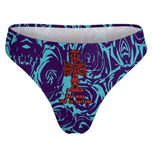 Lade das Bild in den Galerie-Viewer, Multi-Image-Druck Damen / Frauen T-back Bikini Badehose mit normalem Schnitt NZ207 mit Fotos Muster Text Logo selbst gestalten und bedrucken