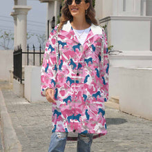Lade das Bild in den Galerie-Viewer, Multi-Image-Druck Damen / Frauen Trenchcoat Wintermantel lang mit Samt A677 mit Foto Text Muster selbst gestalten und bedrucken