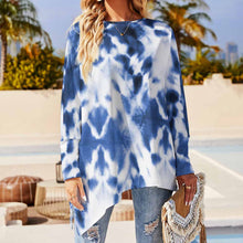 Lade das Bild in den Galerie-Viewer, Multi-Image-Druck Damen / Frauen Große Größen Unregelmäßiges Langarmshirt Pullover TSHIRT T-Shirt mit Fotos Muster Text Logo selbst gestalten und bedrucken