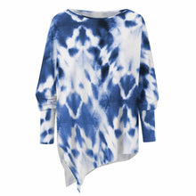 Lade das Bild in den Galerie-Viewer, Multi-Image-Druck Damen / Frauen Große Größen Unregelmäßiges Langarmshirt Pullover TSHIRT T-Shirt mit Fotos Muster Text Logo selbst gestalten und bedrucken