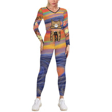 Lade das Bild in den Galerie-Viewer, Multi-Image-Druck Damen / Frauen V Ausschnitt Sweatshirt Set Sportanzüge Jogginganzug Hosen und Sport Crop Top 2 Stücke Bekleidungssets Yoga Outfit Freizeitanzug Sportswear NZ153 mit Fotos Muster Text Logo selbst gestalten und bedrucken