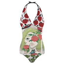 Lade das Bild in den Galerie-Viewer, Multi-Image-Druck Damen Sommer Tief-V Tankini Set 2 tlg. F48KA01 mit Fotos Muster Text Logo selbst gestalten und bedrucken