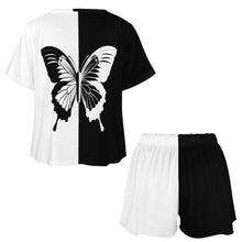 Lade das Bild in den Galerie-Viewer, Multi-Image-Druck Damen / Frauen Freizeitanzug Hausanzug T-Shirt & Shorts UTZ mit Fotos Muster Text Logo selbst gestalten und bedrucken