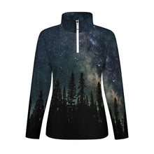 Lade das Bild in den Galerie-Viewer, Multi-Image-Druck Damen / Frauen Laufshirt Langarm Sport Shirt Funktionsshirt SDS007 mit Reißverschluss und Stehkragen mit Fotos Muster Text Logo selbst gestalten und bedrucken