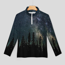 Lade das Bild in den Galerie-Viewer, Multi-Image-Druck Damen / Frauen Laufshirt Langarm Sport Shirt Funktionsshirt SDS007 mit Reißverschluss und Stehkragen mit Fotos Muster Text Logo selbst gestalten und bedrucken