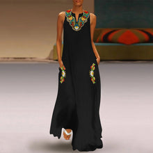 Lade das Bild in den Galerie-Viewer, Multi-Image-Druck Große Größen Damen / Frauen Maxikleid Lang Kleid ärmellos GQ mit Fotos Muster Text Logo selbst gestalten und bedrucken