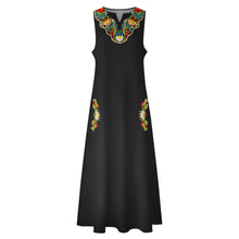 Lade das Bild in den Galerie-Viewer, Multi-Image-Druck Große Größen Damen / Frauen Maxikleid Lang Kleid ärmellos GQ mit Fotos Muster Text Logo selbst gestalten und bedrucken