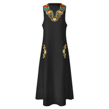 Lade das Bild in den Galerie-Viewer, Multi-Image-Druck Große Größen Damen / Frauen Maxikleid Lang Kleid ärmellos GQ mit Fotos Muster Text Logo selbst gestalten und bedrucken